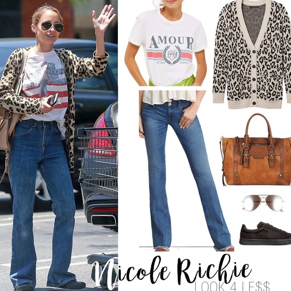 CELEB STYLE LEOPARD CARDIGAN SWEATER SO TRENDY - Picture 3 of 9